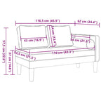 Chaiselongue mit Kissen Braun Kunstleder