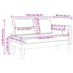 Chaiselongue mit Kissen Cappuccino Kunstleder