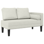 Chaiselongue mit Kissen Creme Samt