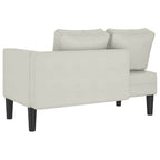 Chaiselongue mit Kissen Creme Samt