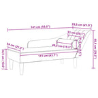 Chaiselongue mit Kissen Rosa Samt