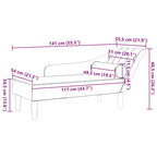 Chaiselongue mit Kissen Weinrot Samt