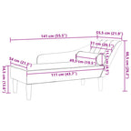 Chaiselongue mit Kissen Weinrot Stoff