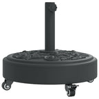 Sonnenschirmständer mit Rollen für Ø38/48 mm Mast 27 kg Rund