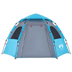 Campingzelt 4 Personen Blau Quick Release