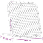 Fußball-Rebounder Verstellbar Schwarz 84x73x60-80 cm Stahl