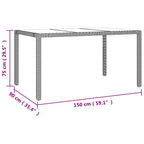 7-tlg. Garten-Essgruppe mit Kissen Beige Poly Rattan