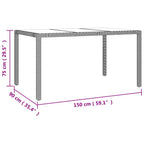 7-tlg. Garten-Bistro-Set mit Kissen Beige Poly Rattan