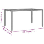 5-tlg. Garten-Bistro-Set mit Kissen Schwarz Poly Rattan