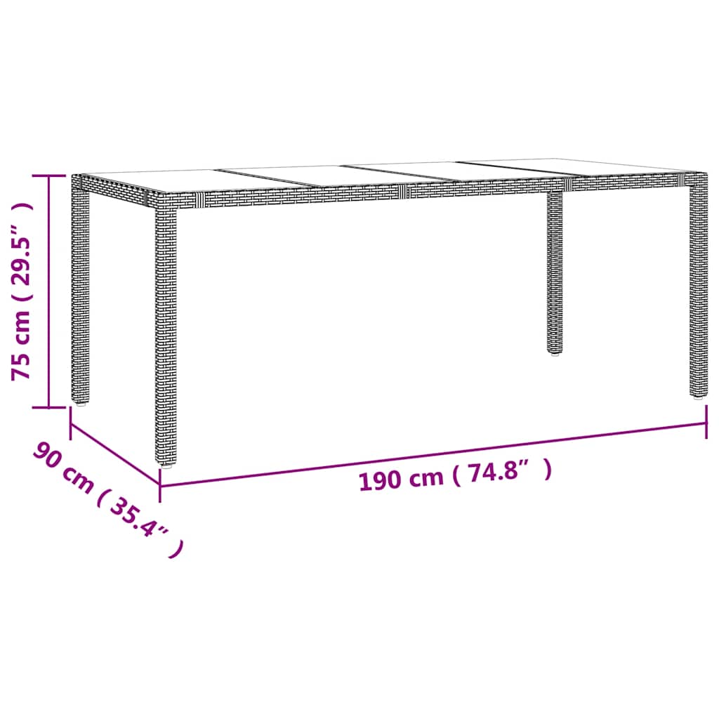7-tlg. Garten-Bistro-Set mit Kissen Beige Poly Rattan