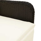 5-tlg. Garten-Bistro-Set mit Kissen Schwarz Poly Rattan