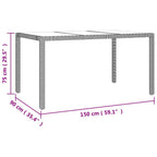 7-tlg. Garten-Bistro-Set mit Kissen Braun Poly Rattan
