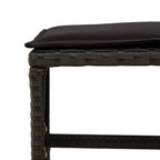 9-tlg. Garten-Essgruppe mit Kissen Schwarz Poly Rattan