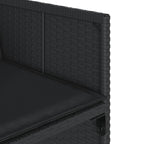 17-tlg. Garten-Essgruppe mit Kissen Schwarz Poly Rattan