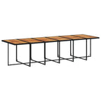 17-tlg. Garten-Essgruppe mit Kissen Schwarz Poly Rattan