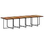 17-tlg. Garten-Essgruppe mit Kissen Schwarz Poly Rattan