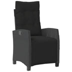 4-tlg. Garten-Essgruppe mit Kissen Schwarz Poly Rattan