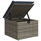 7-teiliges Gartensofa-Set mit Kissen, grau, Polyrattan