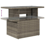 8-teiliges Gartensofa-Set mit Kissen, grau, Polyrattan