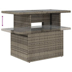 9-teiliges Gartensofa-Set mit Kissen, grau, Polyrattan