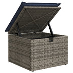 9-teiliges Gartensofa-Set mit Kissen, grau, Polyrattan