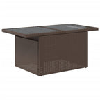 9-teiliges Gartensofa-Set mit Kissen, braun, Polyrattan