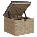 6-tlg. Garten-Sofagarnitur mit Kissen Beige Poly Rattan