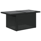 11-tlg. Garten-Sofagarnitur mit Kissen Schwarz Poly Rattan