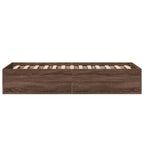 Bettgestell ohne Matratze Braun Eiche 75x190 cm Holzwerkstoff