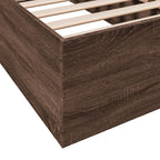 Bettgestell ohne Matratze Braun Eiche 75x190 cm Holzwerkstoff
