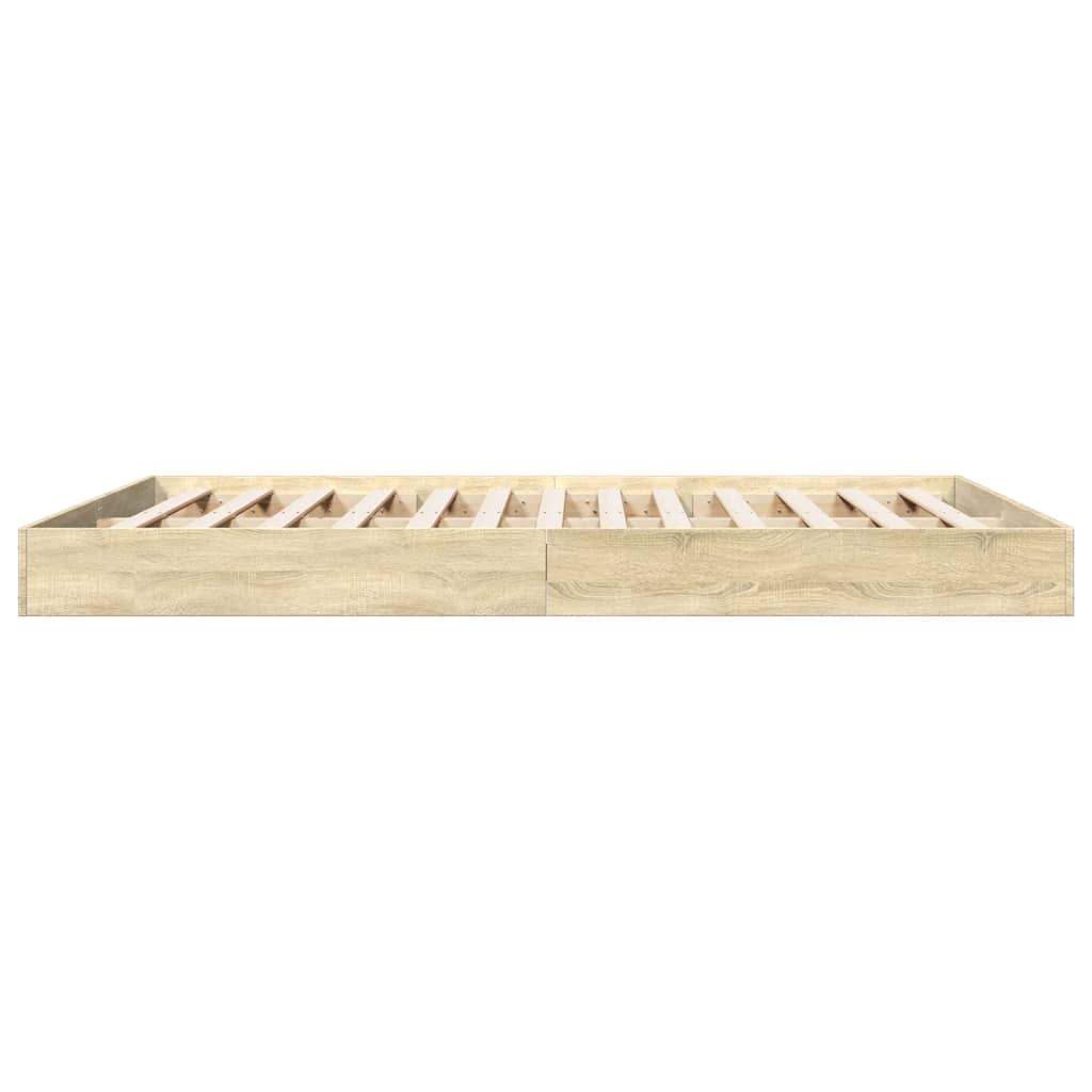 Bettgestell ohne Matratze Sonoma-Eiche 160x200 cm Holzwerkstoff