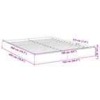 Bettgestell ohne Matratze Grau Sonoma 160x200 cm Holzwerkstoff
