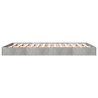 Bettgestell Betongrau 140x200 cm Holzwerkstoff