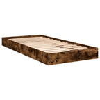 Bettgestell ohne Matratze Räuchereiche 75x190 cm Holzwerkstoff