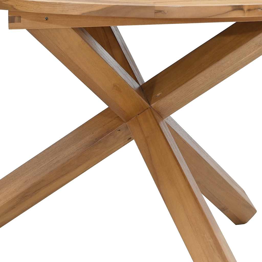 Gartentisch Ø109x74 cm Massivholz Teak