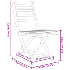 Gartenstühle 8 Stk. Klappbar 43x54x88 cm Bambus