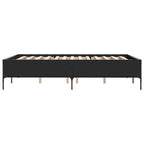 Bettgestell Schwarz 160x200 cm Holzwerkstoff und Metall