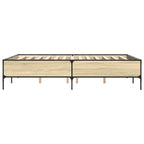 Bettgestell Sonoma-Eiche 120x200 cm Holzwerkstoff und Metall