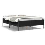 Bettgestell Schwarz 120x190 cm Holzwerkstoff und Metall