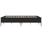 Bettgestell Schwarz 120x190 cm Holzwerkstoff und Metall