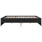 Bettgestell Schwarz 180x200 cm Holzwerkstoff und Metall