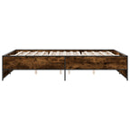 Bettgestell Räuchereiche 160x200 cm Holzwerkstoff und Metall
