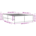 Bettgestell Schwarz 120x200 cm Holzwerkstoff und Metall