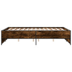 Bettgestell Räuchereiche 120x200 cm Holzwerkstoff und Metall