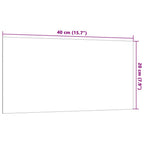 Magnettafel Wandmontage Schwarz 40x20 cm Hartglas