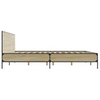 Bettgestell Sonoma-Eiche 200x200 cm Holzwerkstoff und Metall