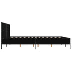 Bettgestell Schwarz 120x190 cm Holzwerkstoff und Metall
