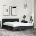 Bettgestell Schwarz 120x190 cm Holzwerkstoff und Metall