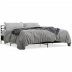 Bettgestell Schwarz 180x200 cm Holzwerkstoff und Metall