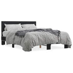 Bettgestell Schwarz 120x190 cm Holzwerkstoff und Metall